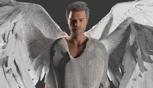 modelo 3d ángel aparejado bajo poli - TurboSquid 2057503