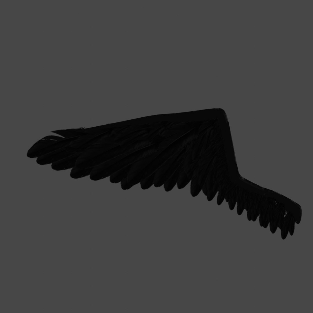 3D black wings model - TurboSquid 1513033