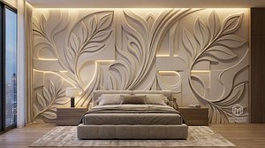 Modern Abstract Relief Panel Wall Decor Set STL Mural CNC 328