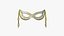 Masque de Carnaval A02 Or Blanc - Conception de Personnage de Costume