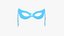 Masque de Carnaval A02 Or Blanc - Conception de Personnage de Costume