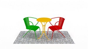 tradicional portuguese chair table 3D model