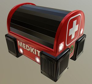 3D medkit box crate model