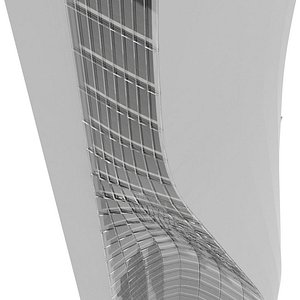 3d model modern rise skyscraper