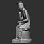 Gilt-bronze Maitreya in Meditation 3D print model