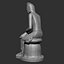 Gilt-bronze Maitreya in Meditation 3D print model