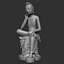Gilt-bronze Maitreya in Meditation 3D print model