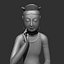 Gilt-bronze Maitreya in Meditation 3D print model