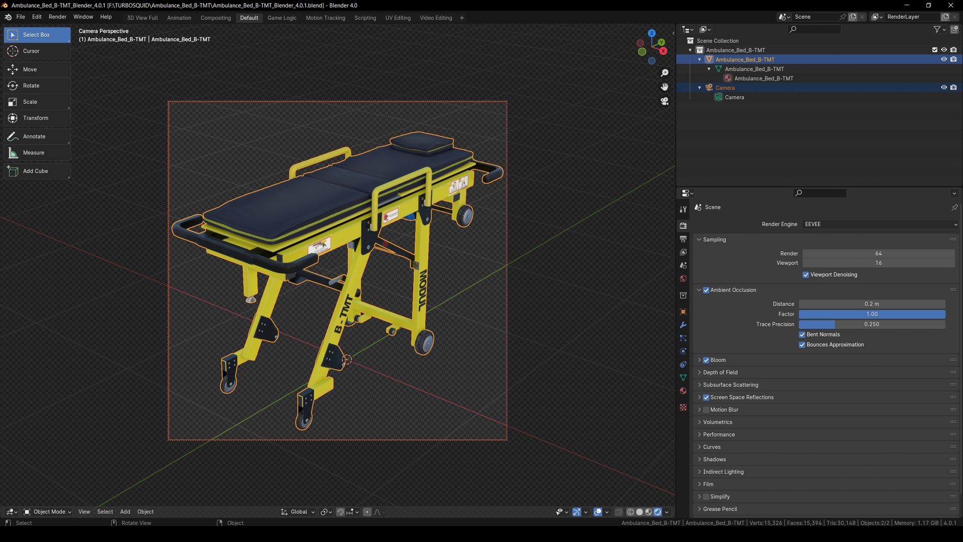 3D Powered Ambulance Stretcher Trolley Bed B-TMT PBR model https://p.turbosquid.com/ts-thumb/WS/jaQTFu/2M/rscrviewport/png/1700600007/1920x1080/fit_q87/8b4dce9f56b9c771d5d5e0d7cb754d404fb4350f/rscrviewport.jpg