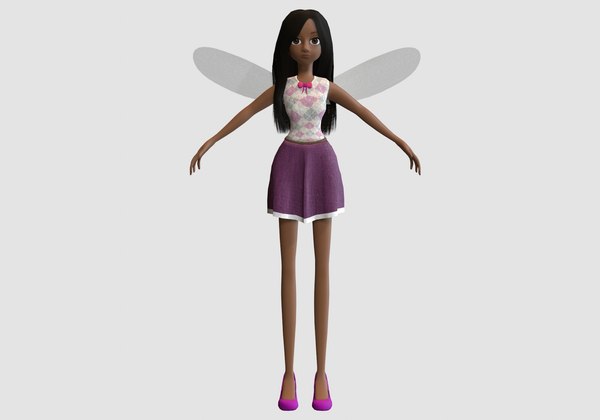 purple fairy girl 3D