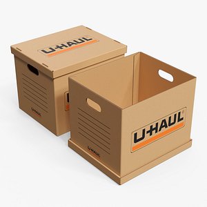 U Haul File Storage Box Brown