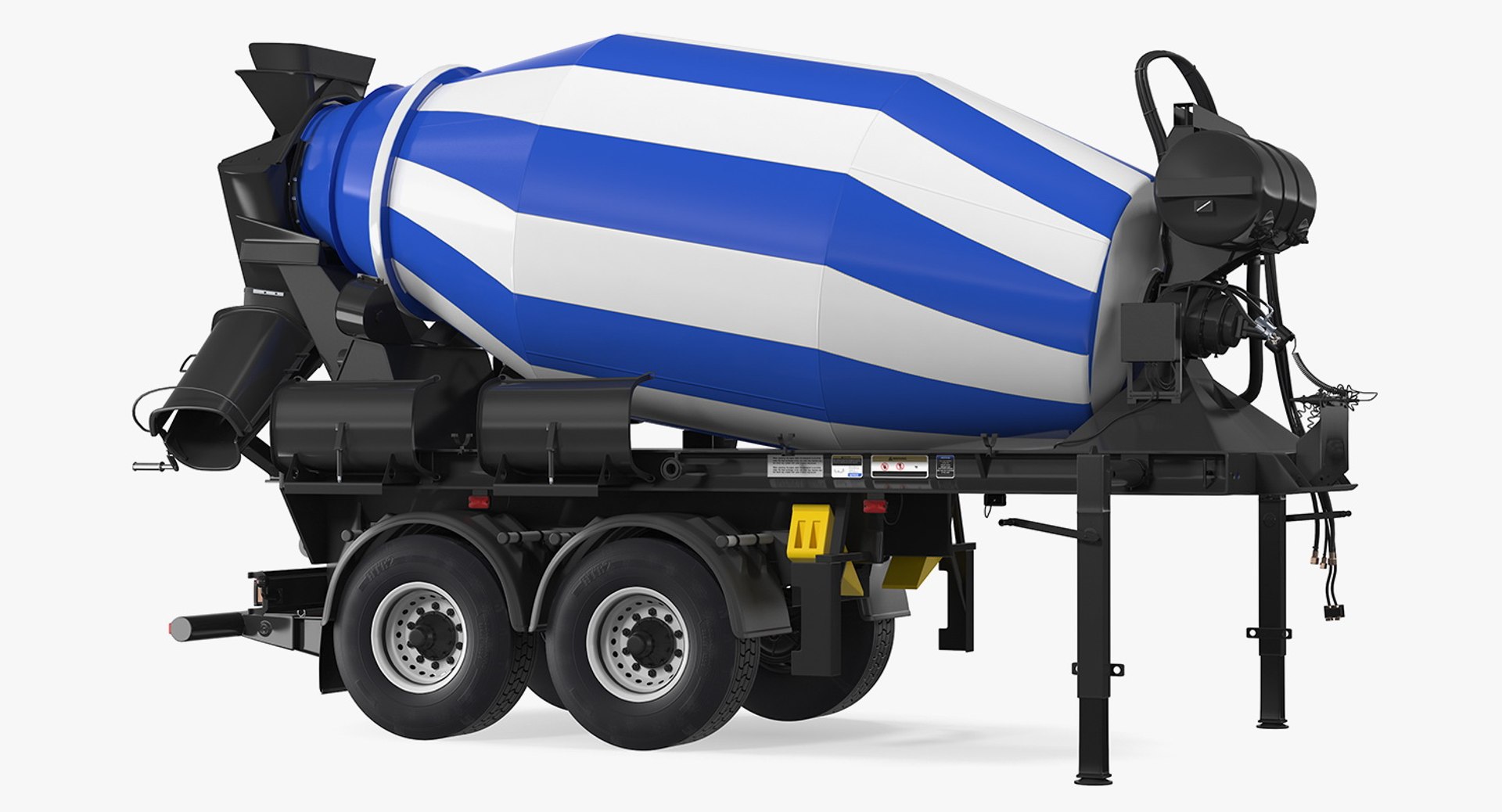 Semi Trailer Mixer 3D Model 3D model preview