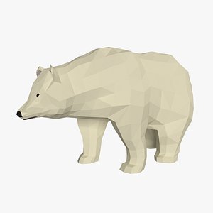 3D model cartoon polar bear