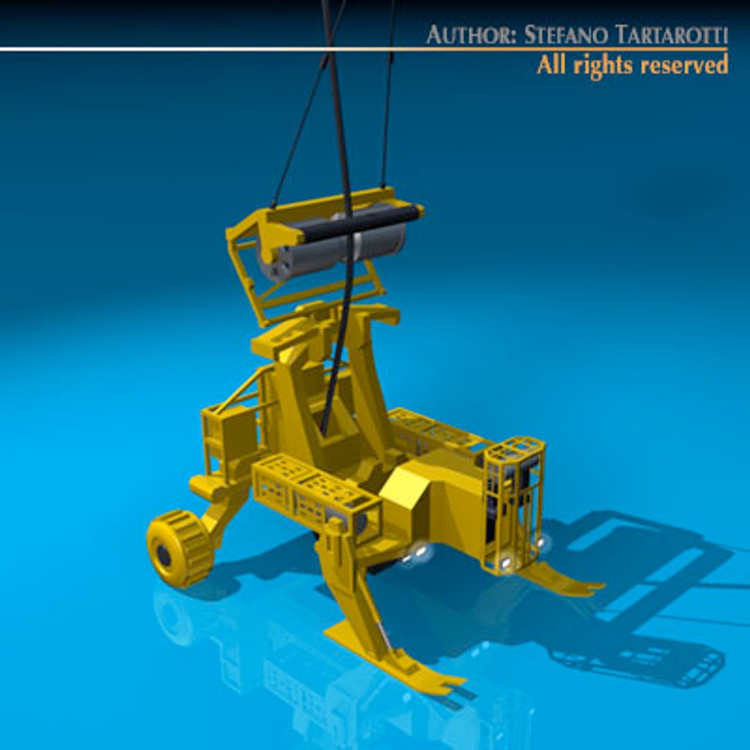 submarine cables deploy robot 3d model