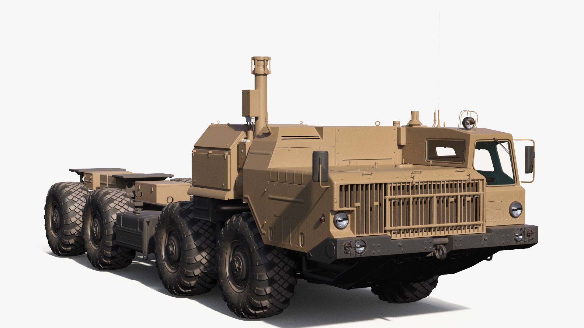 MAZ 543M 8x8 Truck Desert 3D model preview