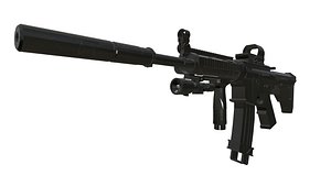 Low Poly Fully Equipped M4 3D model