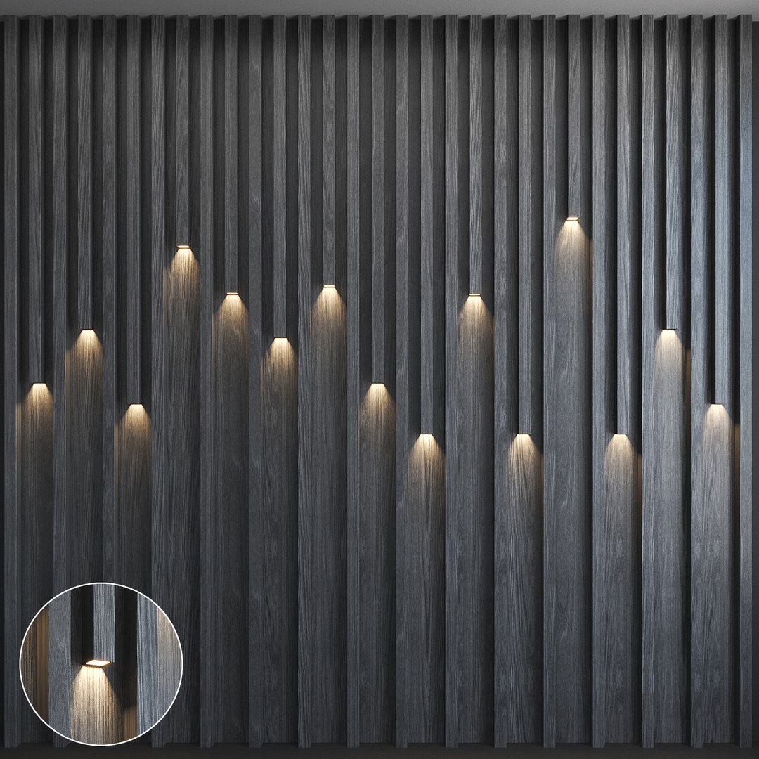 3D Model Fluted Panel 3D With Lighting - TurboSquid 2064694