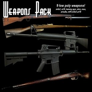 3d model guns weapons 1