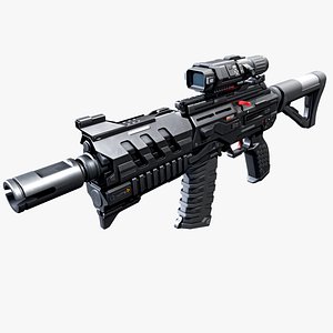 3D MMG Modular Machinegun model