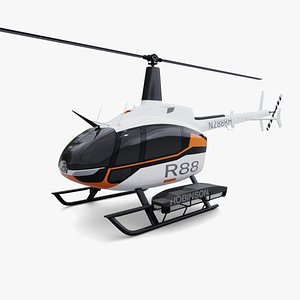 Light Helicopter Robinson R88 3D model