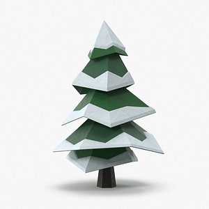 3d snowy pine 02
