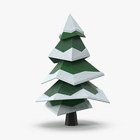 Snowy Pine 02 Low Poly