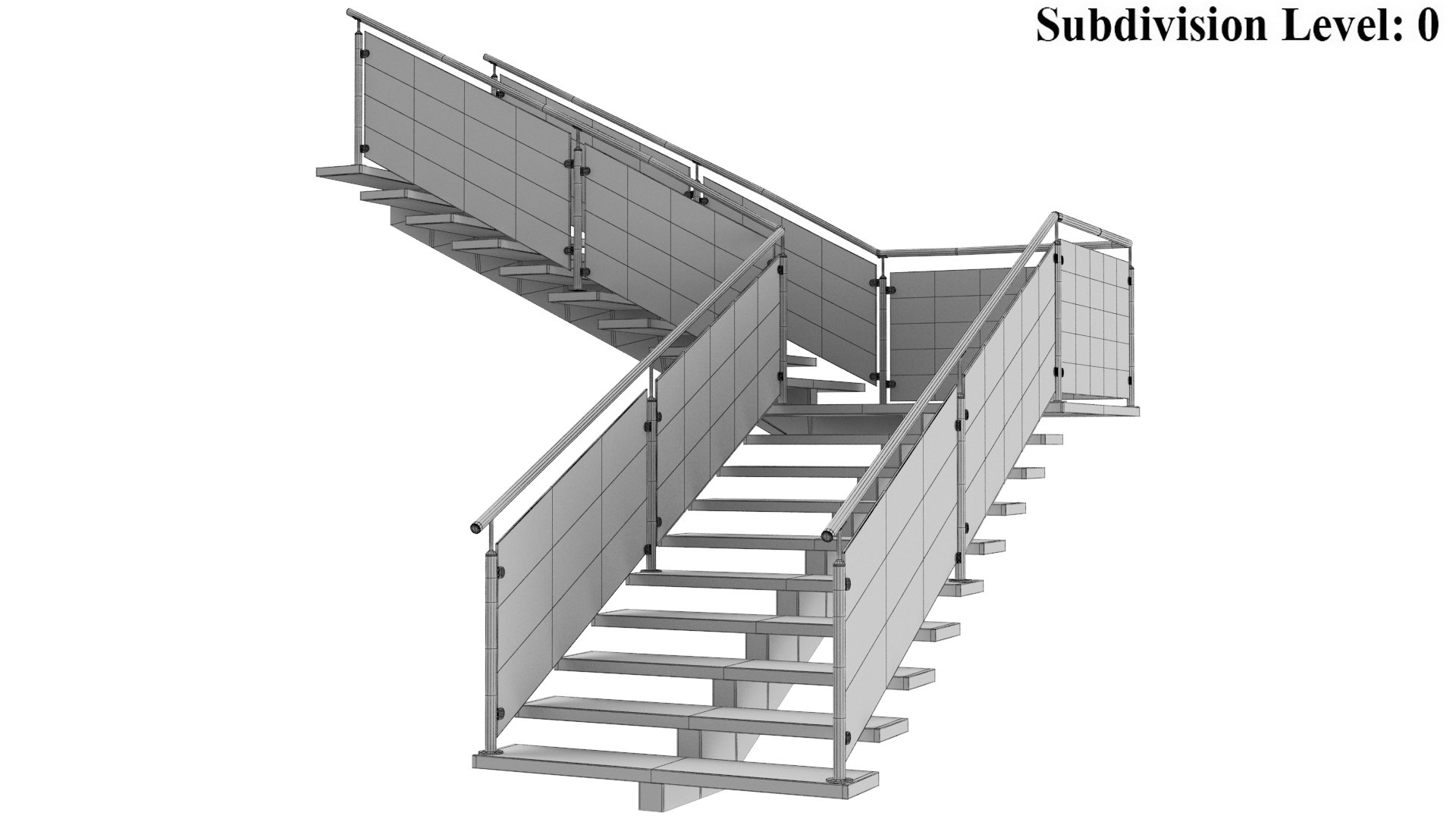 3D real l stair model - TurboSquid 1657133