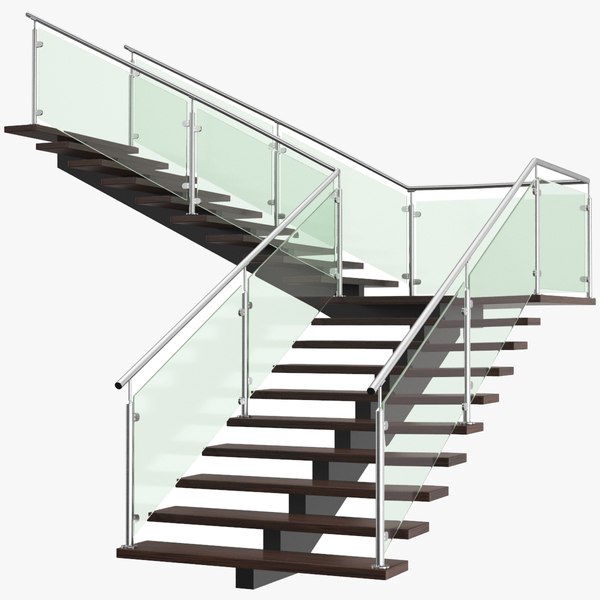 3D real l stair model