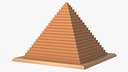 Low Poly Cartoon Model Pyramid of Cheops