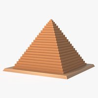 Low Poly Cartoon Model Pyramid of Cheops