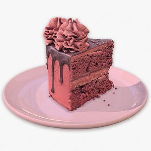A Slice Of Red Velvet Gateau 3D