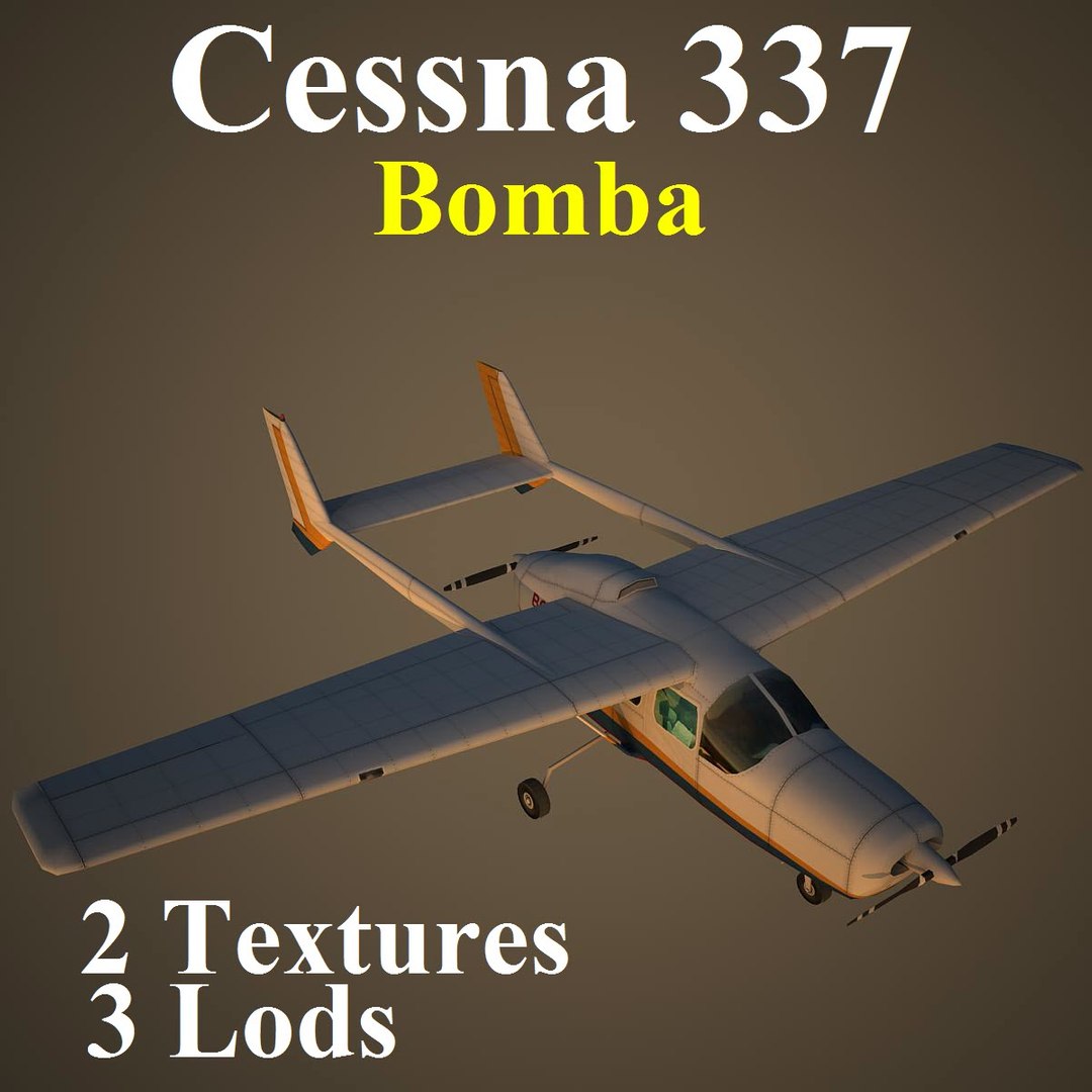 3d cessna 337 bom model