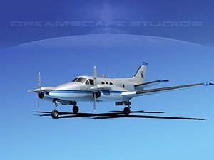 3d beechcraft e90 king air