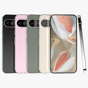 3D Google Pixel 9 Pro All Colors model