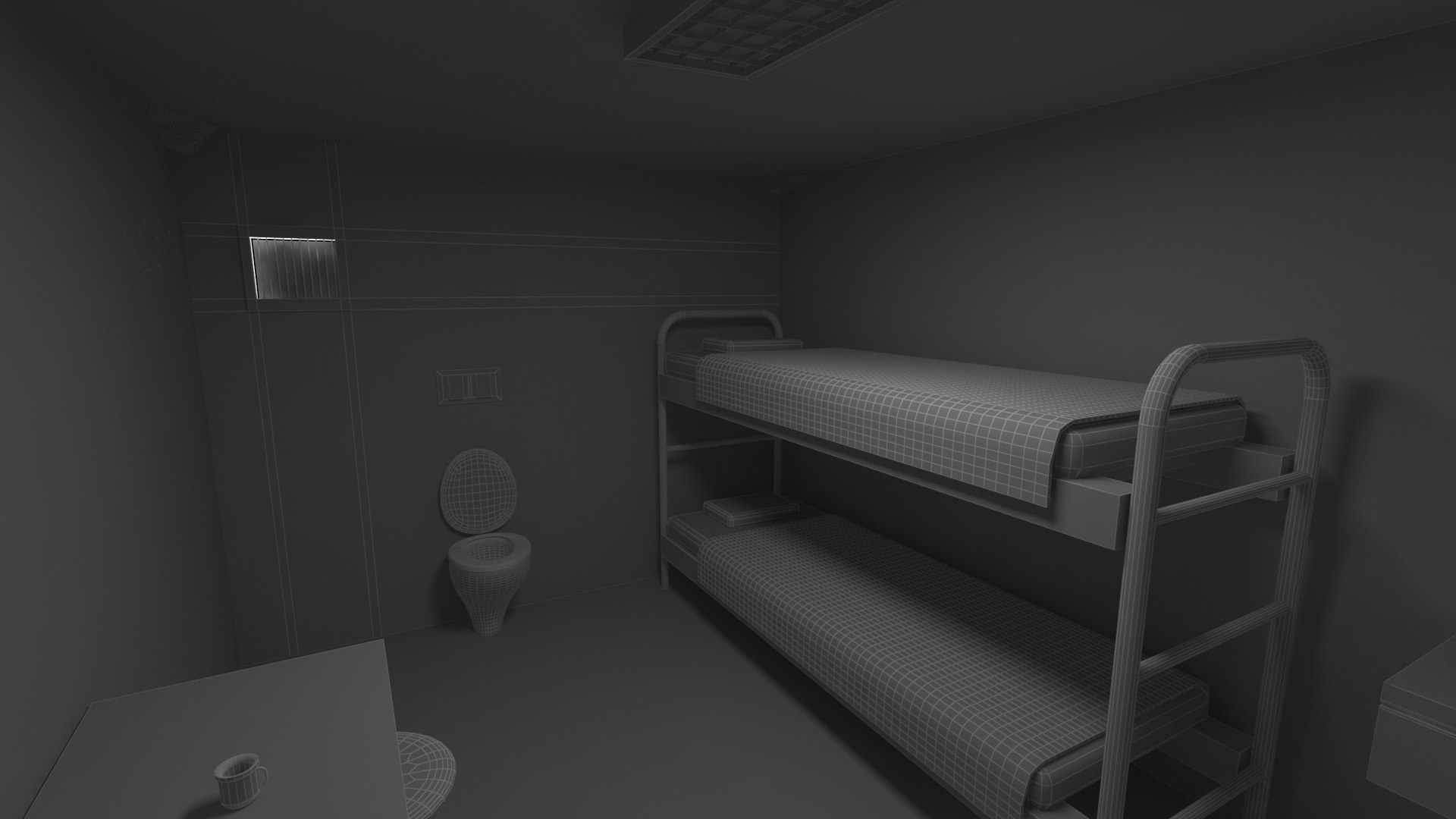 Prison Cell Model - TurboSquid 1532056