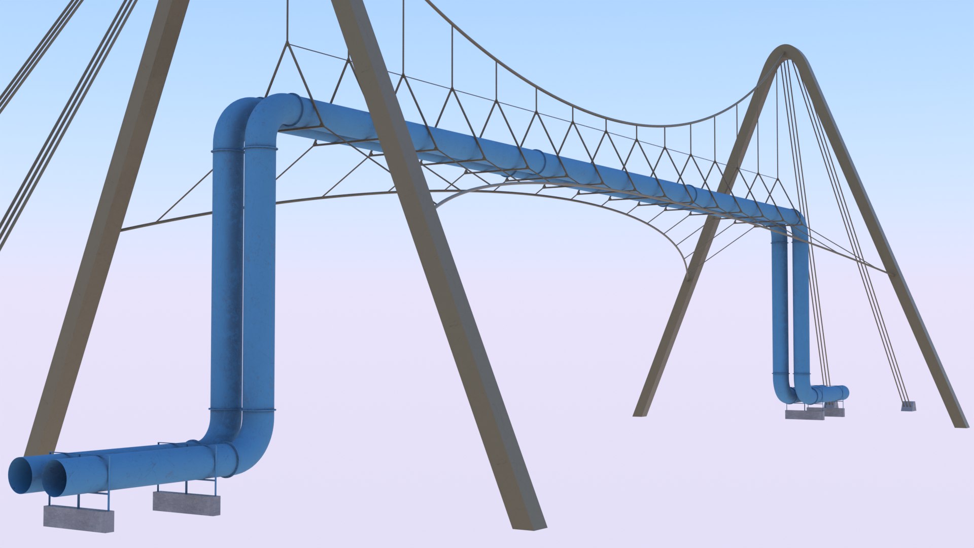 Pipeline Bridge II 3D Model - TurboSquid 2252515
