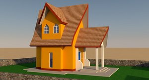 3D Cartoon house model