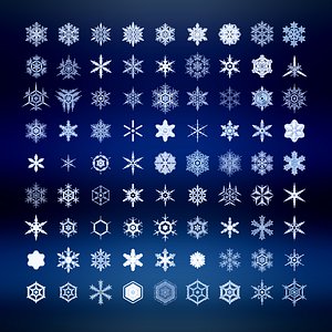 Snowflakes set 81 piece
