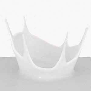 Liquid crown Splash Realflow 3D