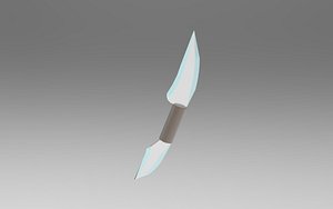 Dagger-glaive in mineral 3D