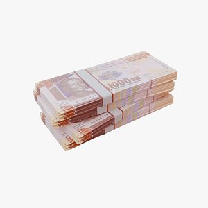 1000 Guinean Franc GNF 3D model