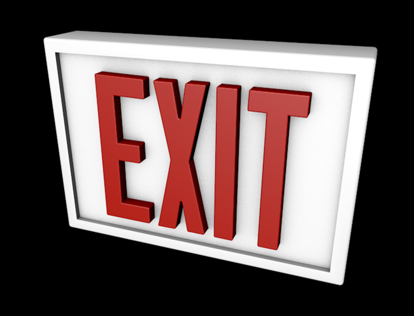 3d exit sign