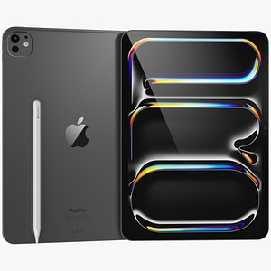 3D Apple iPad Pro M4 11-inch Space Black