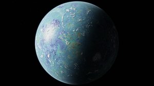 8K Alien Water Planet 10 3D model