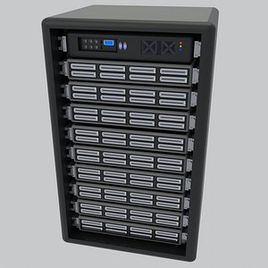 Low poly server rack