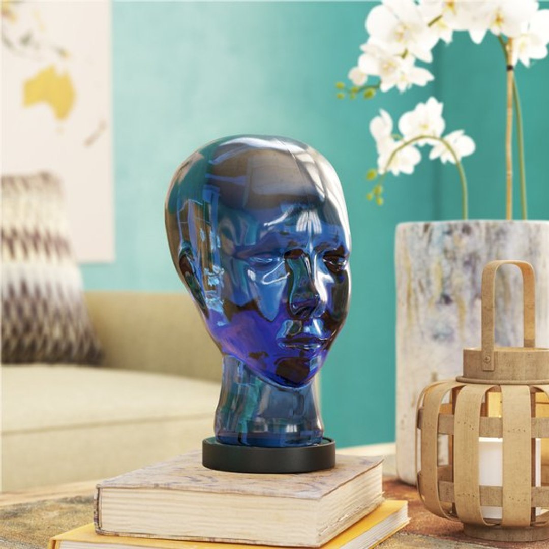 3D home bust glass head model TurboSquid 1341017