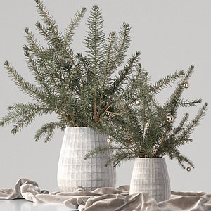 3D Christmas tree Xmas decorative pine tree bouquet Vases Holiday decoration