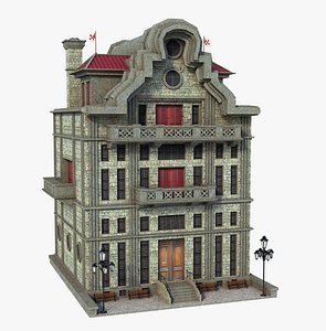 3D building medieval old
