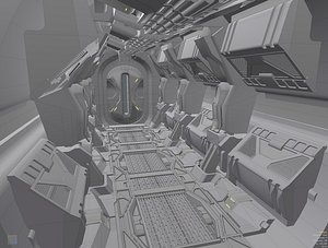 Sci Fi Corridor 3D concept