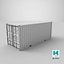 3D container 20 ft model
